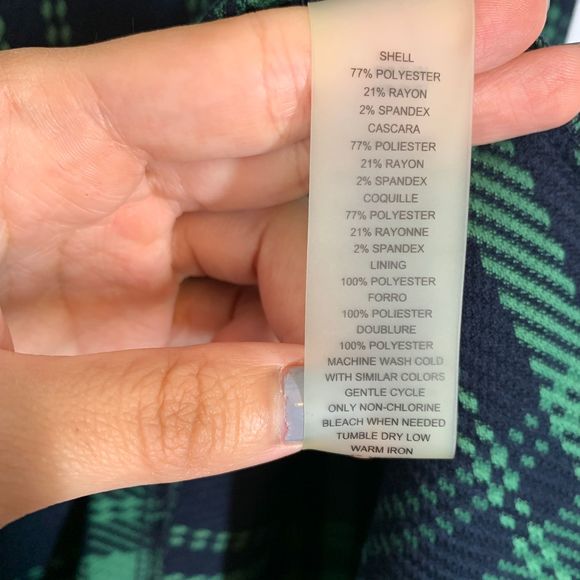 Vince Camuto Woven Plaid Cap Sleeve Dress Size 14 - Picture 7 of 8